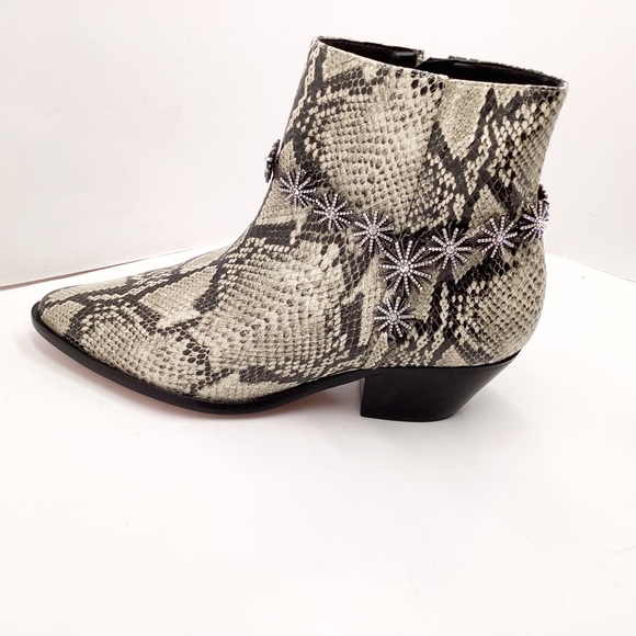 {Schutz} Natiely Snake Embossed Booties - Picture 3 of 12